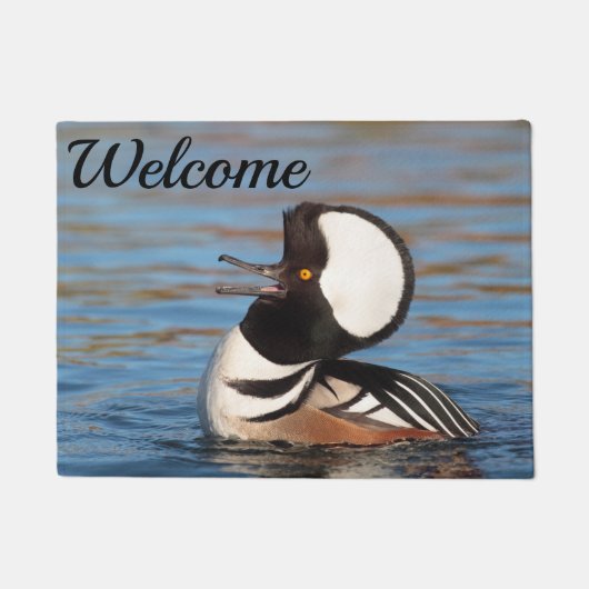 Hooded Merganser Calling Fußmatte (Vorderseite)