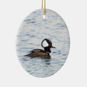 Hooded Merganser Duck Keramik Ornament (Rechts)