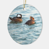 Hooded Merganser Ducks Ornament (Links)