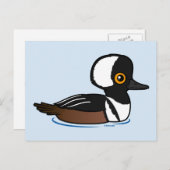 Hooded Merganser Postkarte (Vorne/Hinten)