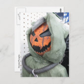Hooded Pumpkin Postkarte (Vorne/Hinten)
