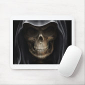 Hooded Skull - Grimmiger Sensenmann Mousepad (Mit Mouse)