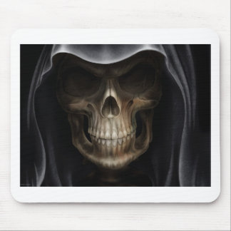 Hooded Skull - Grimmiger Sensenmann Mousepad