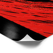 Hooded Skull in Fiery Red Design Poster (Ecke)