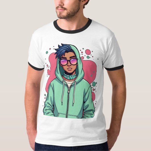 Hooded Street Vibe T-Shirt (Vorderseite)