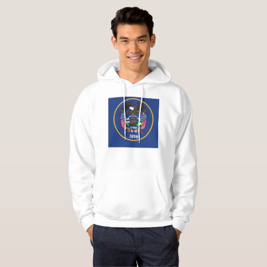 Hooded Sweatshirt mit amerikanischer Flagge (Vorne ganz)