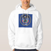 Hooded Sweatshirt mit amerikanischer Flagge (Vorderseite)