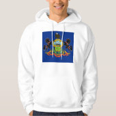 Hooded Sweatshirt mit amerikanischer Flagge (Vorderseite)