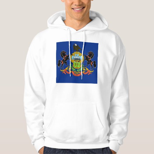 Hooded Sweatshirt mit amerikanischer Flagge (Vorderseite)