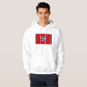 Hooded Sweatshirt mit amerikanischer Flagge (Vorne ganz)