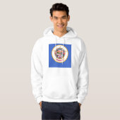 Hooded Sweatshirt mit amerikanischer Flagge (Vorne ganz)