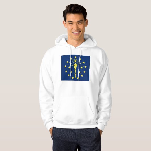 Hooded Sweatshirt mit amerikanischer Flagge (Vorne ganz)