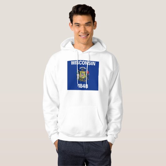 Hooded Sweatshirt mit amerikanischer Flagge (Vorne ganz)