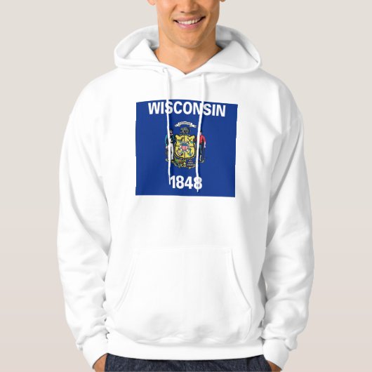 Hooded Sweatshirt mit amerikanischer Flagge (Vorderseite)