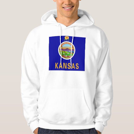 Hooded Sweatshirt mit amerikanischer Flagge (Vorderseite)