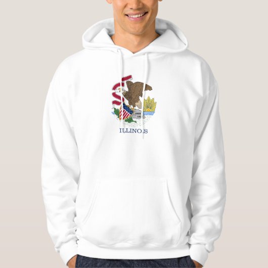 Hooded Sweatshirt mit amerikanischer Flagge (Vorderseite)