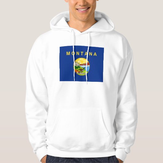 Hooded Sweatshirt mit amerikanischer Flagge (Vorderseite)