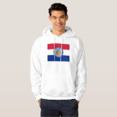 Hooded Sweatshirt mit amerikanischer Flagge (Vorne ganz)