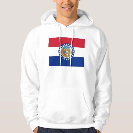 Hooded Sweatshirt mit amerikanischer Flagge (Vorderseite)