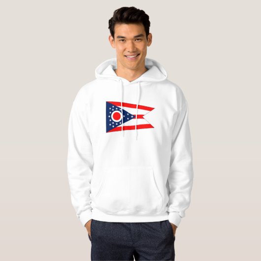 Hooded Sweatshirt mit amerikanischer Flagge (Vorne ganz)