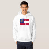 Hooded Sweatshirt mit amerikanischer Flagge (Vorne ganz)