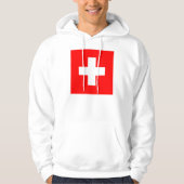 Hooded Sweatshirt mit Fahne in der Schweiz (Vorderseite)