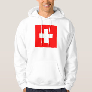 Hooded Sweatshirt mit Fahne in der Schweiz