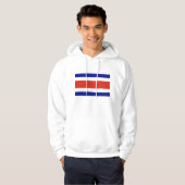 Hooded Sweatshirt mit Fahne von Costa Rica (Vorne ganz)