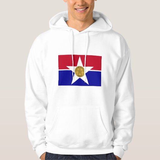 Hooded Sweatshirt mit Flag Dallas, USA (Vorderseite)