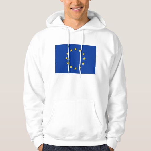 Hooded Sweatshirt mit Flag Europäische Gewerkschaf (Vorderseite)
