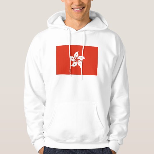 Hooded Sweatshirt mit Flag Hongkong, China (Vorderseite)