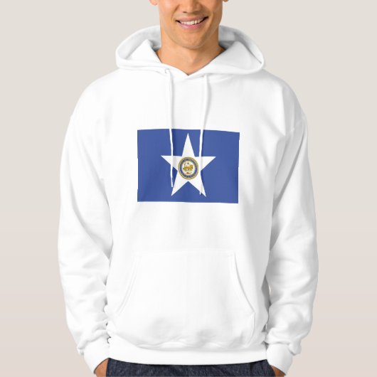 Hooded Sweatshirt mit Flag Houston, USA (Vorderseite)