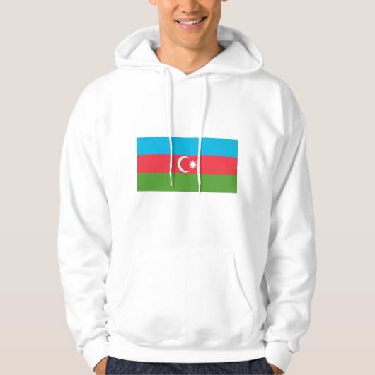 Hooded Sweatshirt mit Flagge Aserbaidschans (Vorderseite)