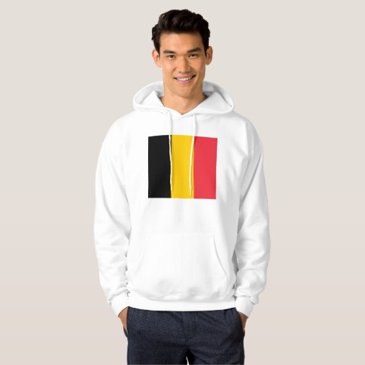 Hooded Sweatshirt mit Flagge Belgiens (Vorne ganz)