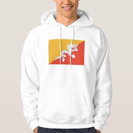 Hooded Sweatshirt mit Flagge Bhutans (Vorderseite)