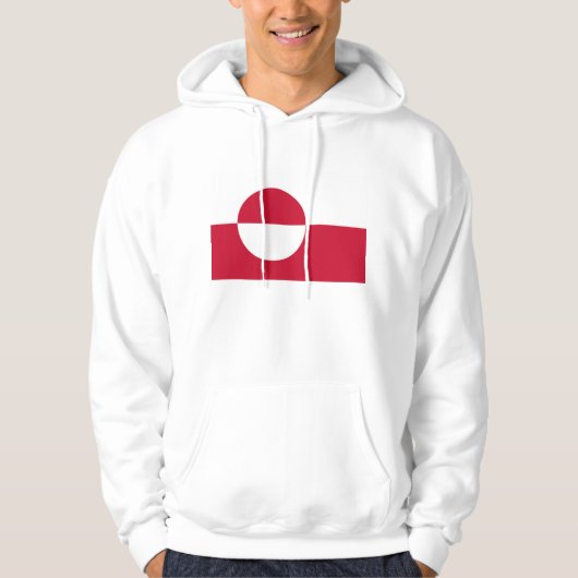 Hooded Sweatshirt mit Flagge Grönlands (Vorderseite)