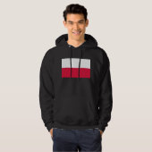 Hooded Sweatshirt mit Flagge in Polen (Vorne ganz)
