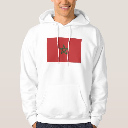 Hooded Sweatshirt mit Flagge Marokkos (Vorderseite)
