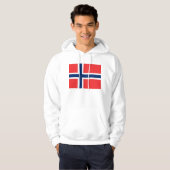 Hooded Sweatshirt mit Flagge Norwegens (Vorne ganz)
