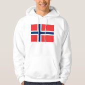 Hooded Sweatshirt mit Flagge Norwegens (Vorderseite)