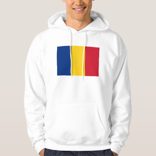 Hooded Sweatshirt mit Flagge Rumäniens (Vorderseite)