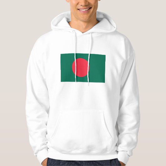 Hooded Sweatshirt mit Flagge von Bangladesch (Vorderseite)