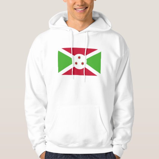 Hooded Sweatshirt mit Flagge von Burundi (Vorderseite)