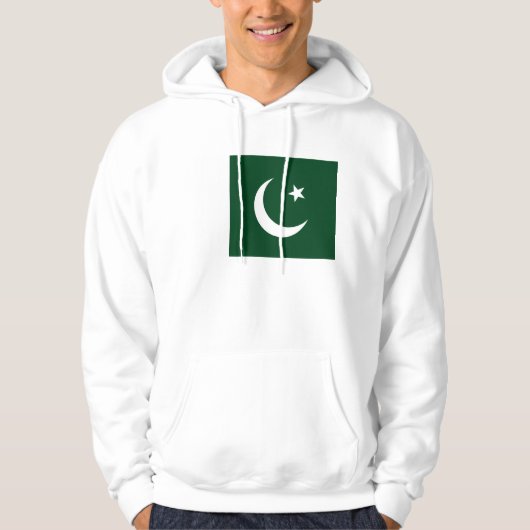 Hooded Sweatshirt mit Flagge von Pakistan (Vorderseite)