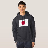 Hooded Sweatshirt mit japanischer Flagge (Vorne ganz)