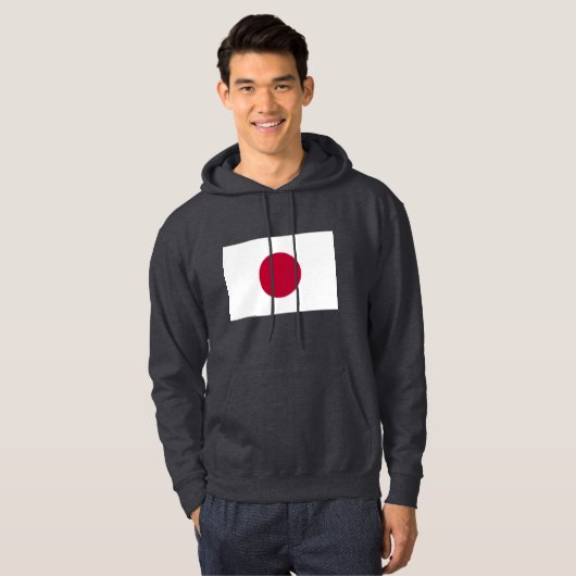 Hooded Sweatshirt mit japanischer Flagge (Vorne ganz)