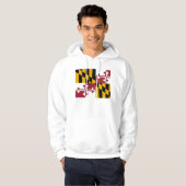 Hooded Sweatshirt mit Maryland-Flagge (Vorne ganz)