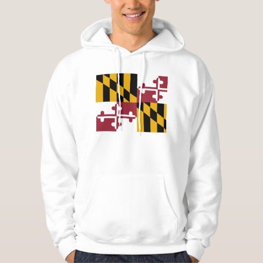 Hooded Sweatshirt mit Maryland-Flagge (Vorderseite)