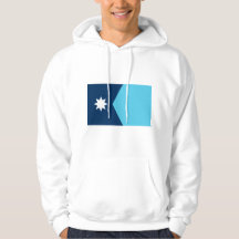Hooded Sweatshirt with Flag of Minnesota, USA