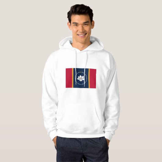 Hooded Sweatshirt with Flag of Mississippi State (Vorne ganz)